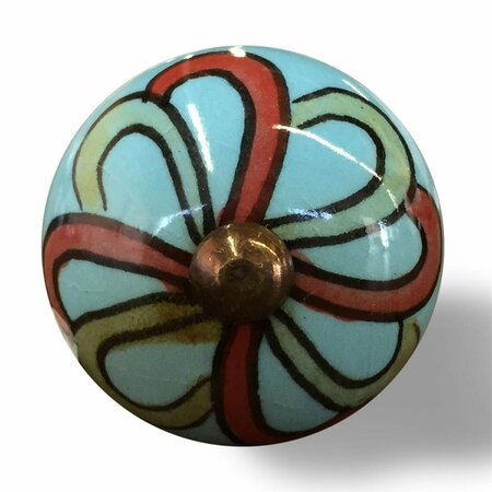 OCEANTAILER Home Roots Beddings  Knob-It for K3521, Turquoise, Red & Green, 12PK 332351